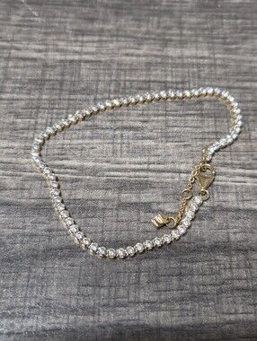 Authentic Pandora Sparkling Tennis Bracelet 14k gold plating